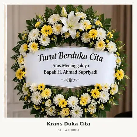 Krans Bunga Duka Balai Sudirman