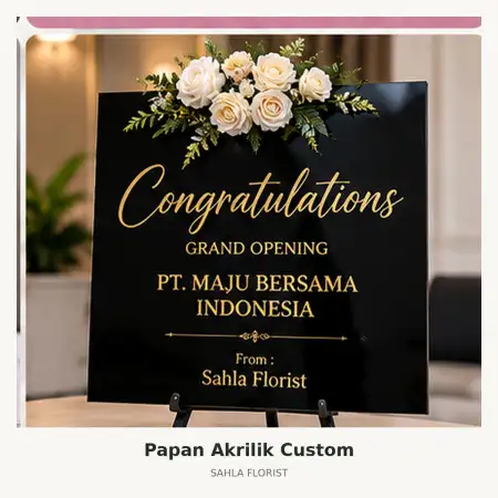 Papan Bunga Akrilik Balai Sudirman